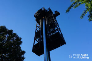 A large lighting tower for Fantasmic!